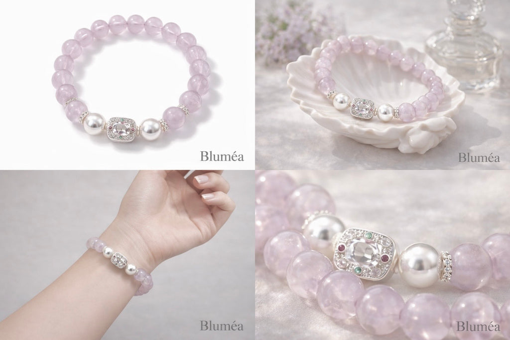 Bluméa Natural Amethyst & Pearl Bracelet