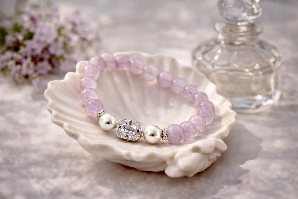 Bluméa Natural Amethyst & Pearl Bracelet