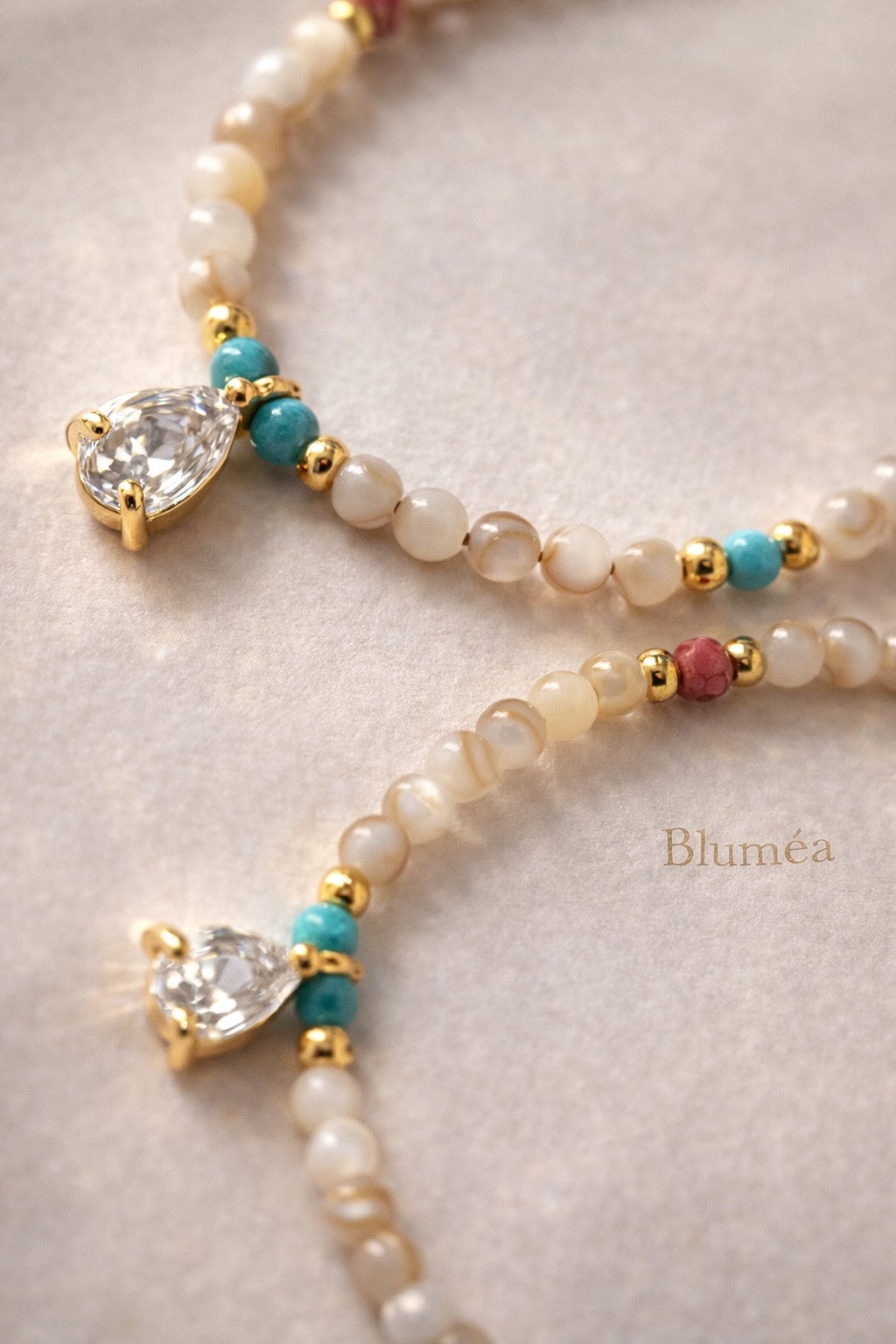 Shell & Turquoise Gemstone Jewelry Set