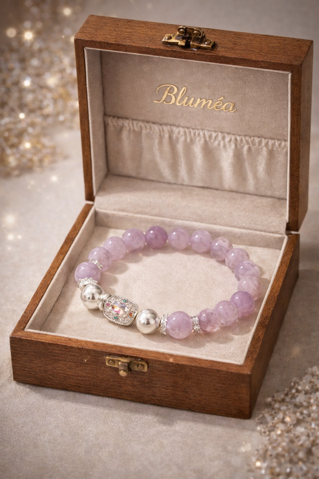 Bluméa Natural Amethyst & Pearl Bracelet