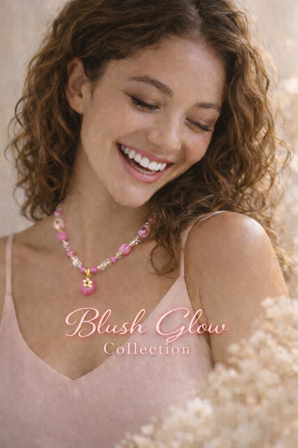 Bluméa Sweet Glow Agate & Crystal Necklace